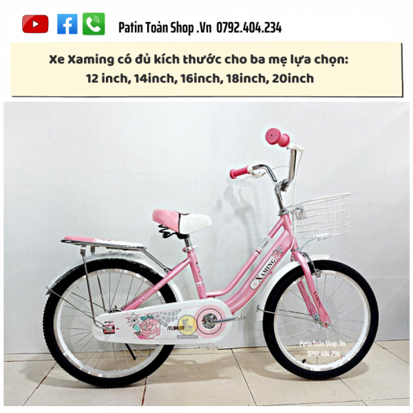 17 e1656935560788 600x600 - Xe đạp Xaming Aming 03 Màu hồng