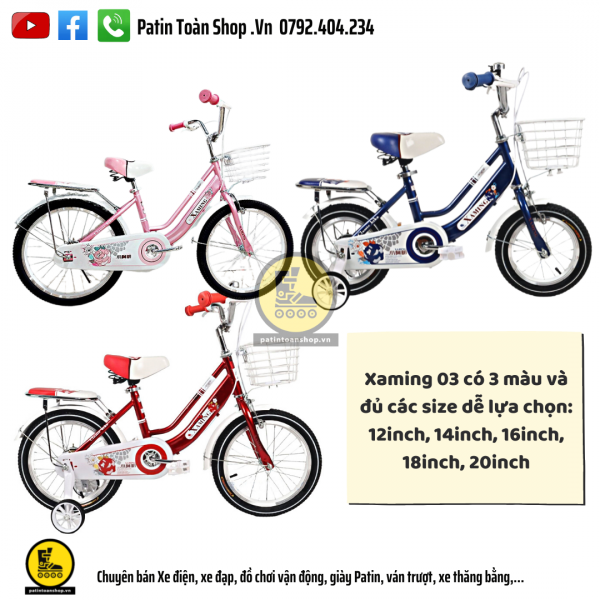 3 600x600 - Xe đạp Xaming Aming 03 Màu hồng