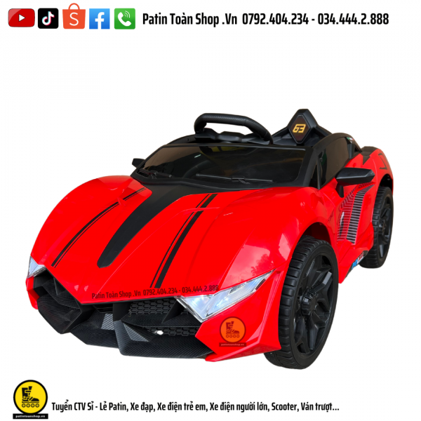 1 2 600x600 - Xe ô tô điện Lamborghini HS-901 Màu đỏ