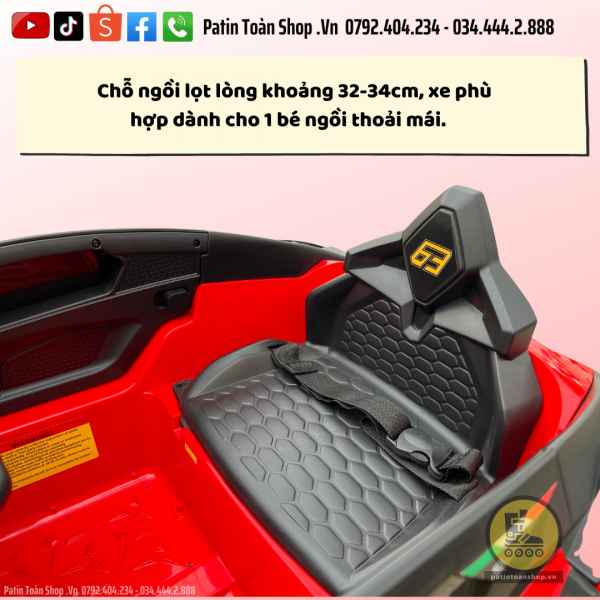 19 1 600x600 - Xe ô tô điện Lamborghini HS-901 Màu đỏ