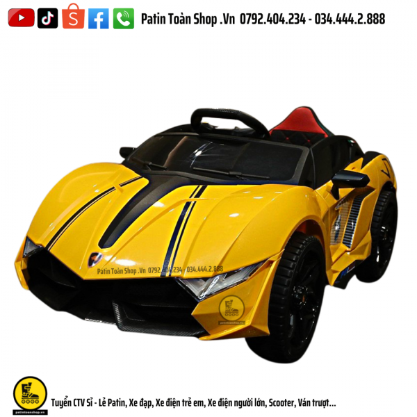 2 2 600x600 - Xe ô tô điện Lamborghini HS-901 Màu vàng