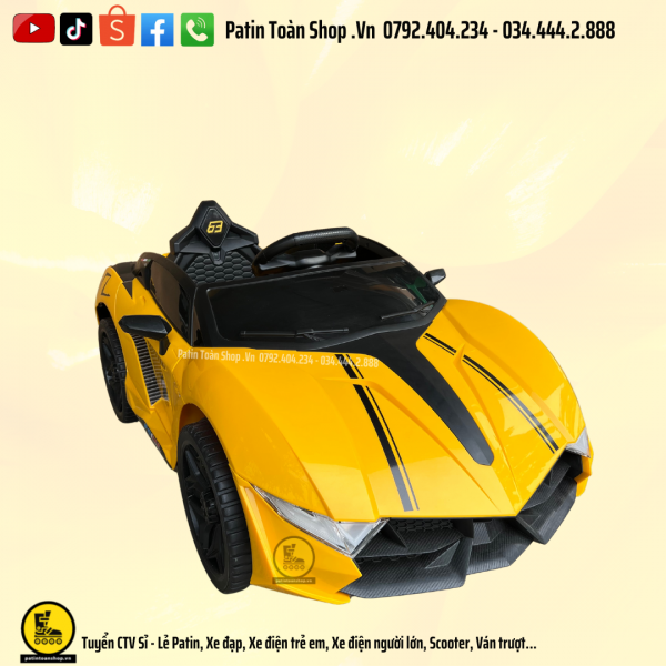 5 2 600x600 - Xe ô tô điện Lamborghini HS-901 Màu vàng