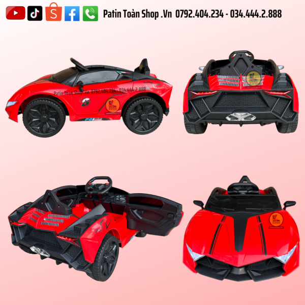 7 2 600x600 - Xe ô tô điện Lamborghini HS-901 Màu đỏ