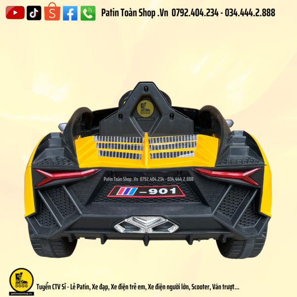 9 3 600x600 - Xe ô tô điện Lamborghini HS-901 Màu vàng