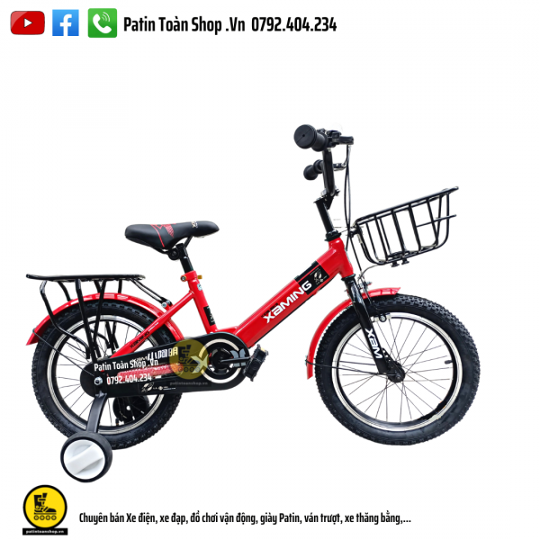 1 2 600x600 - Xe đạp trẻ em Xaming Aming 02 Màu đỏ