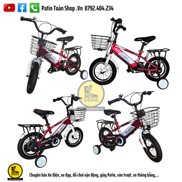 1 5 600x600 - Xe đạp trẻ em Xaming Aming 04 Màu đỏ