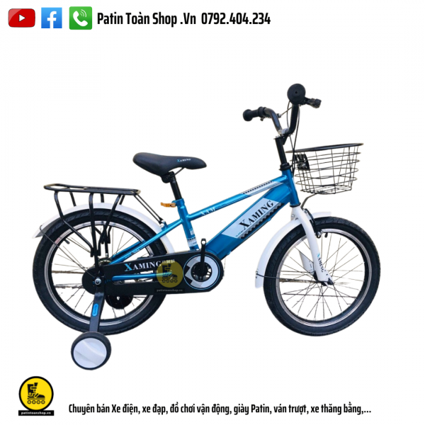 10 1 600x600 - Xe đạp trẻ em Xaming Aming 04 Màu xanh dương
