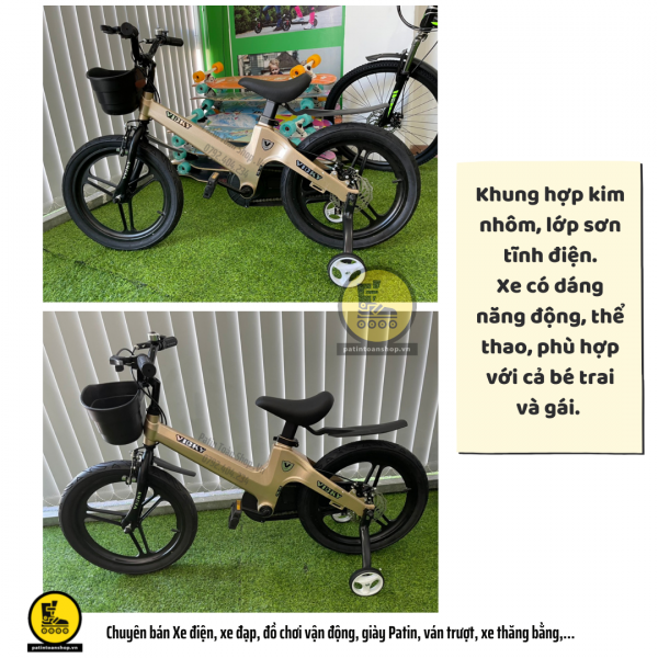 10 600x600 - Xe đạp trẻ em Vicky Màu đồng