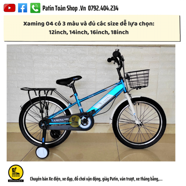 11 2 600x600 - Xe đạp trẻ em Xaming Aming 04 Màu xanh dương