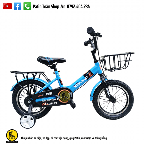 2 2 600x600 - Xe đạp trẻ em Xaming Aming 02 Màu Xanh