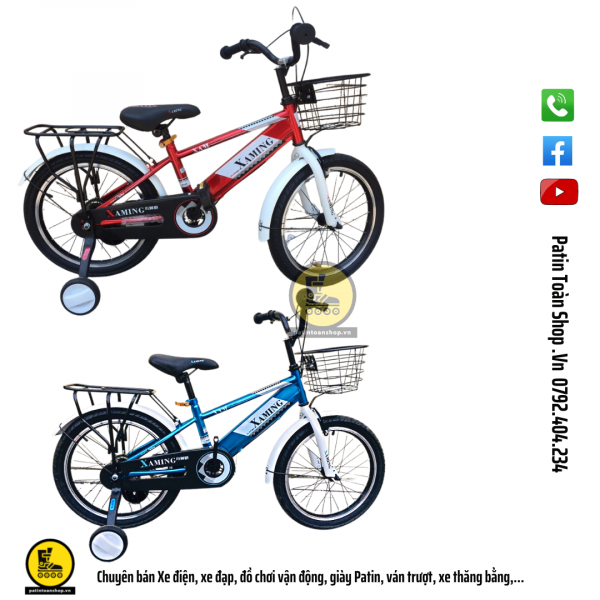 2 5 600x600 - Xe đạp trẻ em Xaming Aming 04 Màu xanh dương