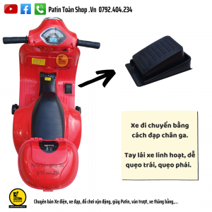4 11 300x300 - Xe máy điện trẻ em Vespa Q-518 Màu đỏ
