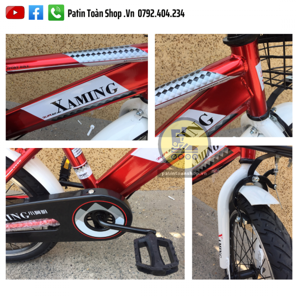 4 5 600x600 - Xe đạp trẻ em Xaming Aming 04 Màu đỏ