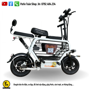 2 2 300x300 - Xe đạp điện Hot Girl - xe điện gấp Burke Màu trắng