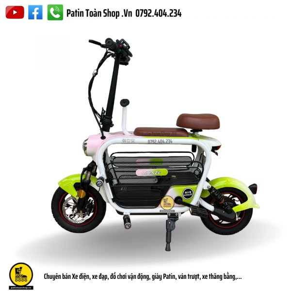 lizahe xanh hong 2 600x600 - Xe đạp điện Hot Girl – xe điện gấp Lizahe