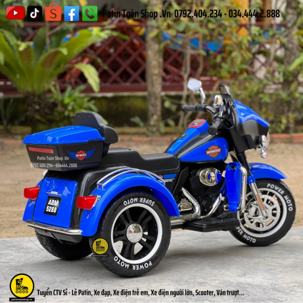 17 4 600x600 - Xe Moto điện trẻ em ABM 5288 Màu xanh dương