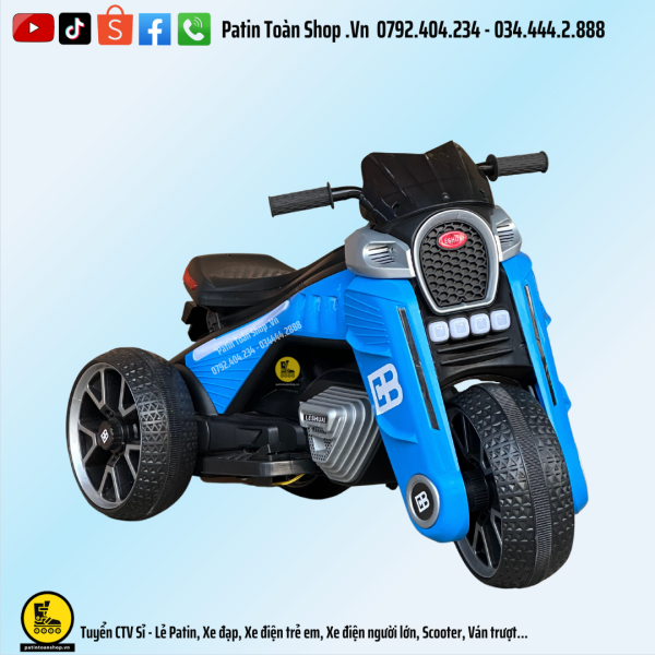13 1 600x600 - Xe Moto điện trẻ em BDQ 6188 Màu xanh