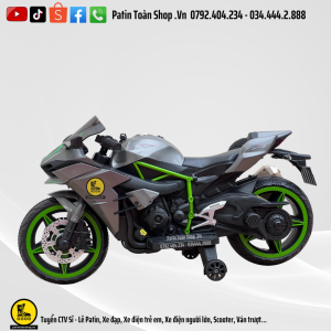 19 1 300x300 - Xe Moto điện trẻ em Kawasaki Ninja H2 Màu xám