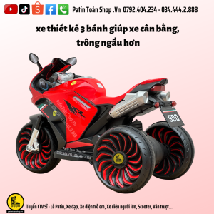 2 3 300x300 - Xe moto điện trẻ em XM-900 Màu đỏ
