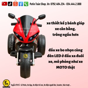 7 2 300x300 - Xe moto điện trẻ em XM-900 Màu đỏ