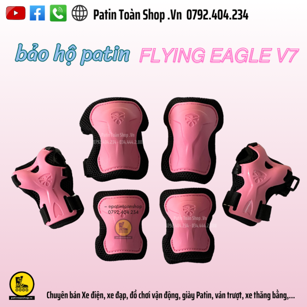 8 1 600x600 - Bộ Bảo Hộ Patin Flying Eagle V7 Màu đen