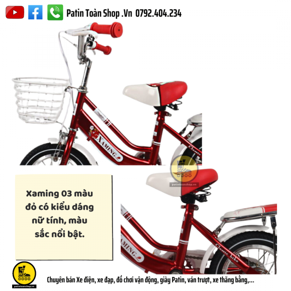 2 1 600x600 - Xe đạp Xaming Aming 03 Màu đỏ