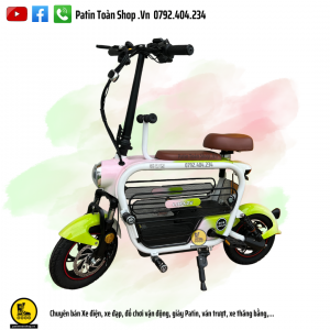 lizahe xanh hong 1 300x300 - Xe đạp điện Hot Girl – xe điện gấp Lizahe